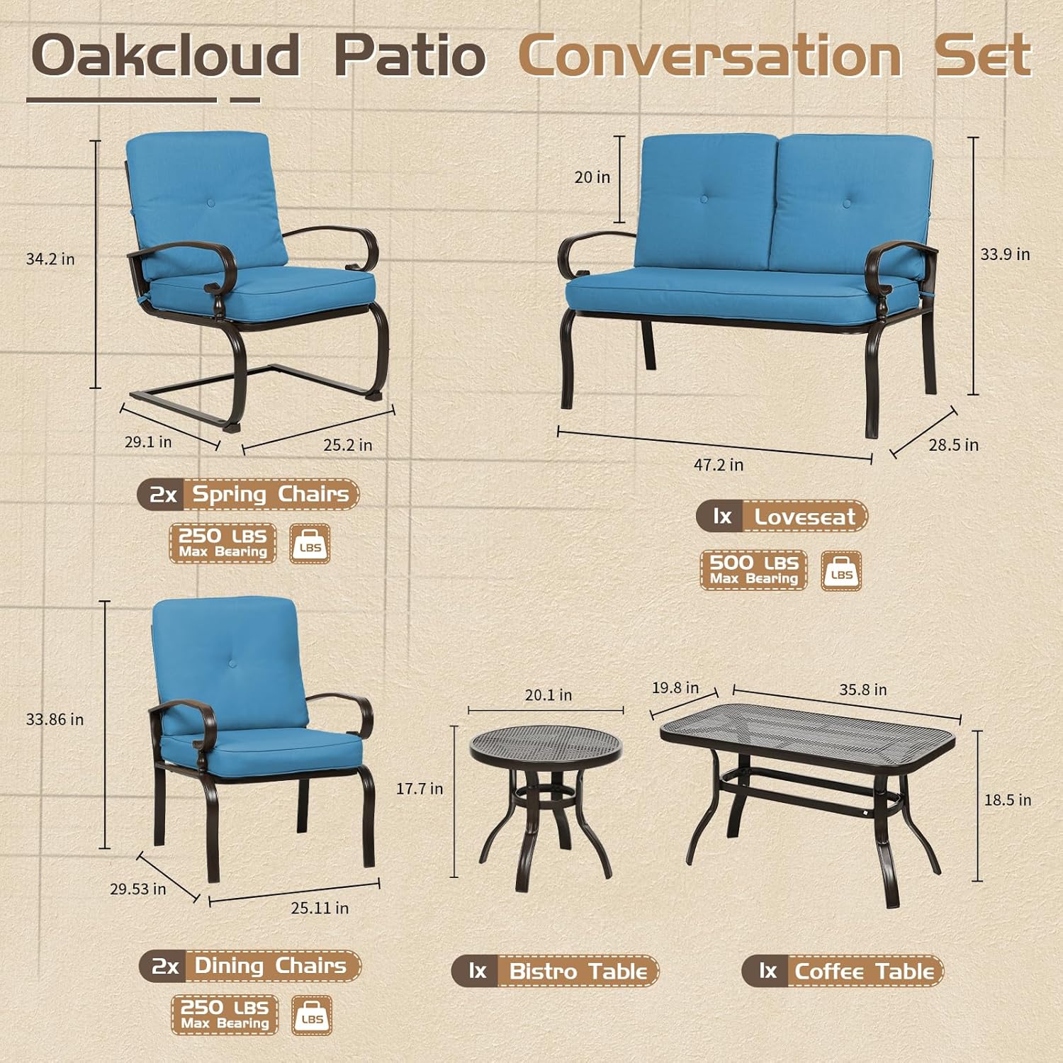 Elevate Your Outdoor Experience: Oakcloud 7-Piece Metal Patio Set Review