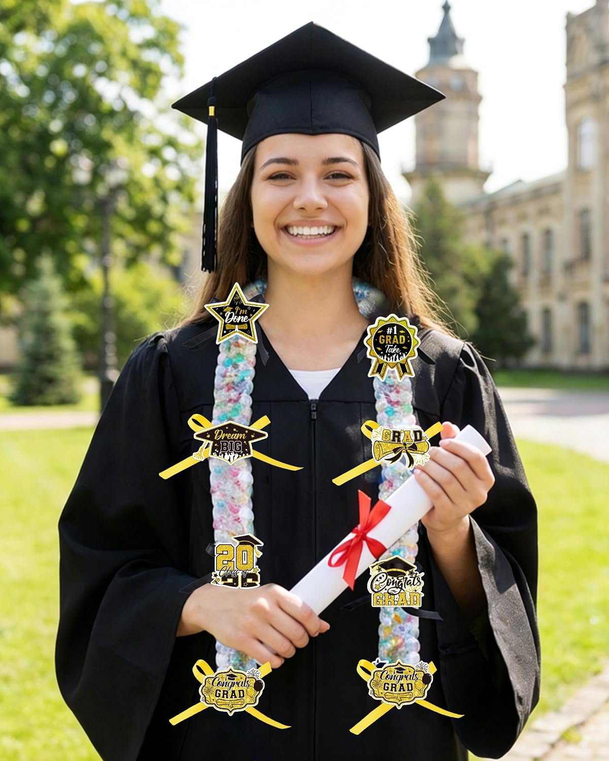 CRASHOT 2026 Graduation Candy Lei Making Kit, DIY Graduation Lei Gift Set image 4