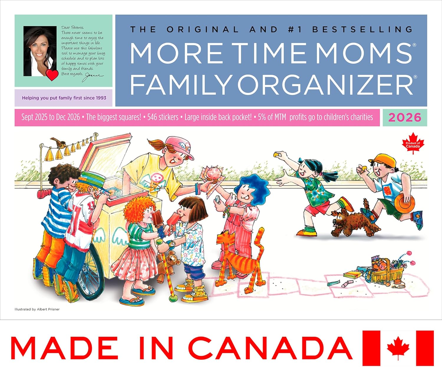 More Time Moms Family Organizer & Calendar, 2026 (15x22 Inches) - September 2025 to December 2026 - Larger & More Space for in-Depth Planning - Includes Over 500 Stickers, 16 Months, & Much More - Image 2