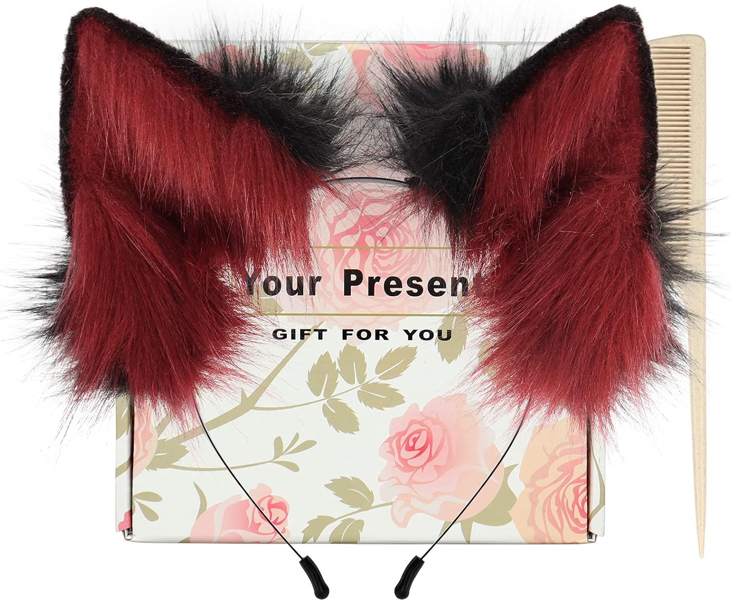 HAOAN Handmade Cat Fox Fur Ears Hairhoop Headwear Anime Fancy Dress Party Cosplay Halloween Costume Headband For Women : Clothing, Shoes & Jewelry