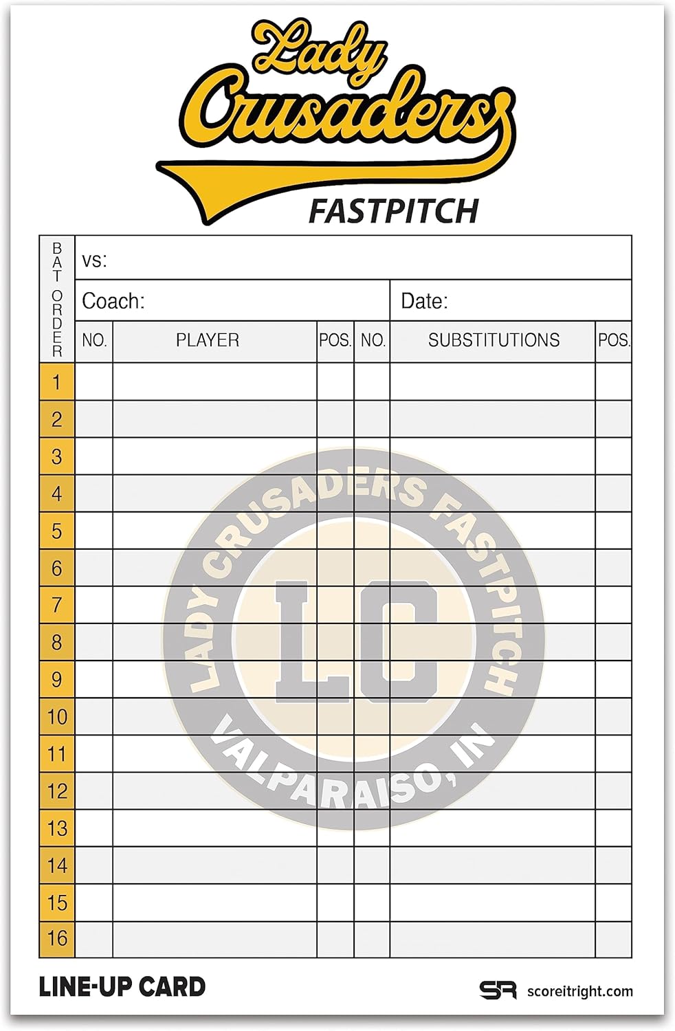 Custom Baseball/Softball Lineup Cards – Personalized Lineup Cards – 32-Pack 4 Part Carbonless Paper Lineup Cards for Softball and Baseball – 5.5 x 8.5-inch Cards