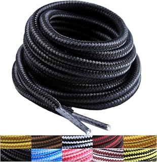 2 Pairs Heavy Duty Work Boot Laces Round Shoe Laces for Athletic Running Hiking Sneakers Shoe Shoelaces Strings