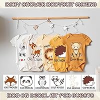 Vista 5 de Teling 36 calcomanías para planchar para baby shower, juegos de calcomanías de transferencia para planchar, parches de calcomanías de transferencia