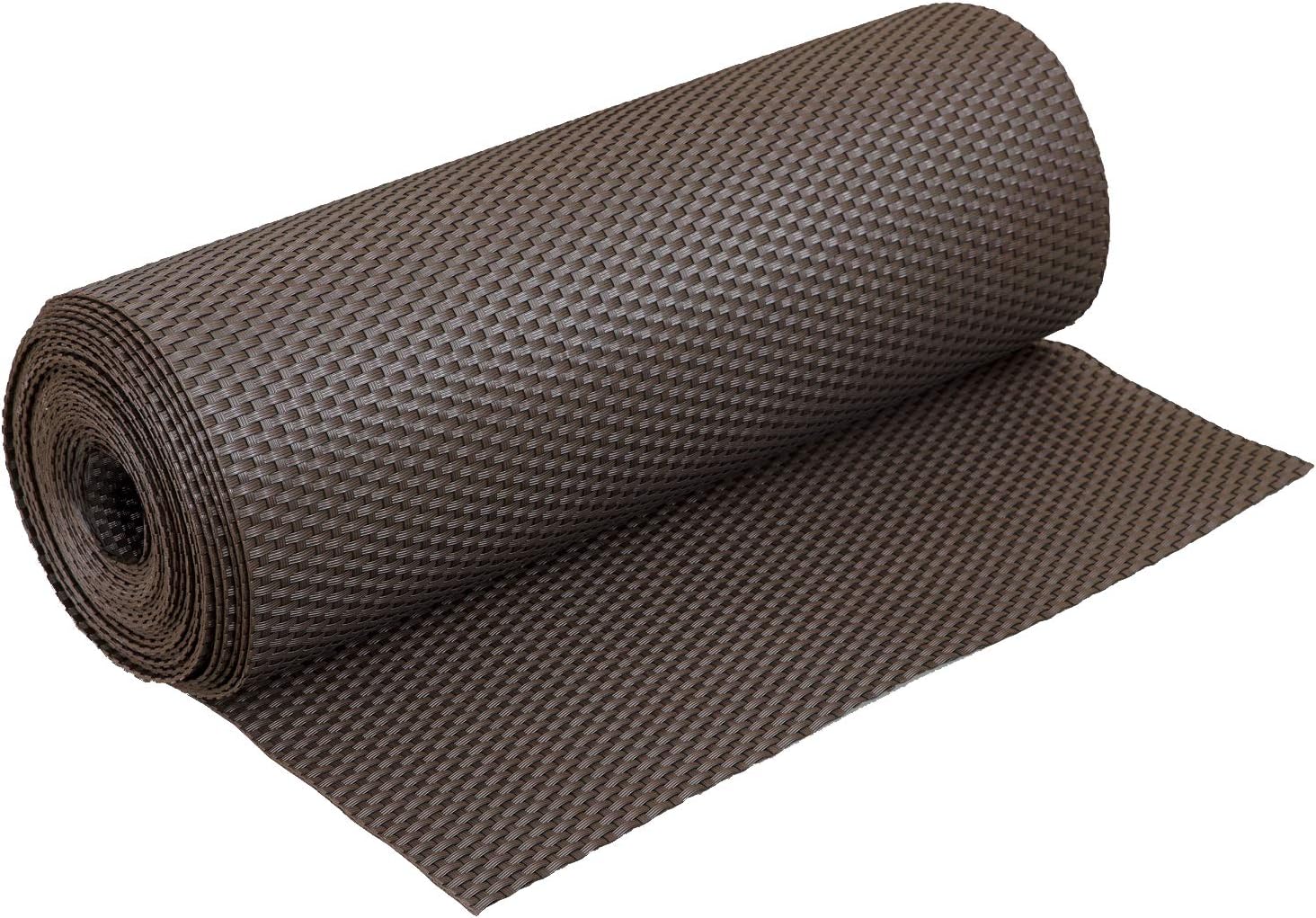 PE-rattan, patio balcony privacy screen, Haga® dark brown, 0.9 m wide (sold per metre)