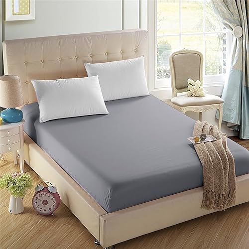 4U LIFE Prime 1800 Series - Sábana bajera de microfibra cepillada de sensación ultrasuave, no se arruga ni decolora, con bolsillos profundos para