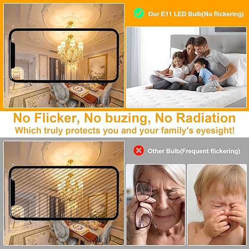 Miniatura 7 de DUMILOO Bombilla LED E11 regulable, equivalente a halógeno de 75 W, base de candelabro T4, 8 W, 800 lúmenes, 3000 K, blanco cálido, JDE11 120 V 75 W