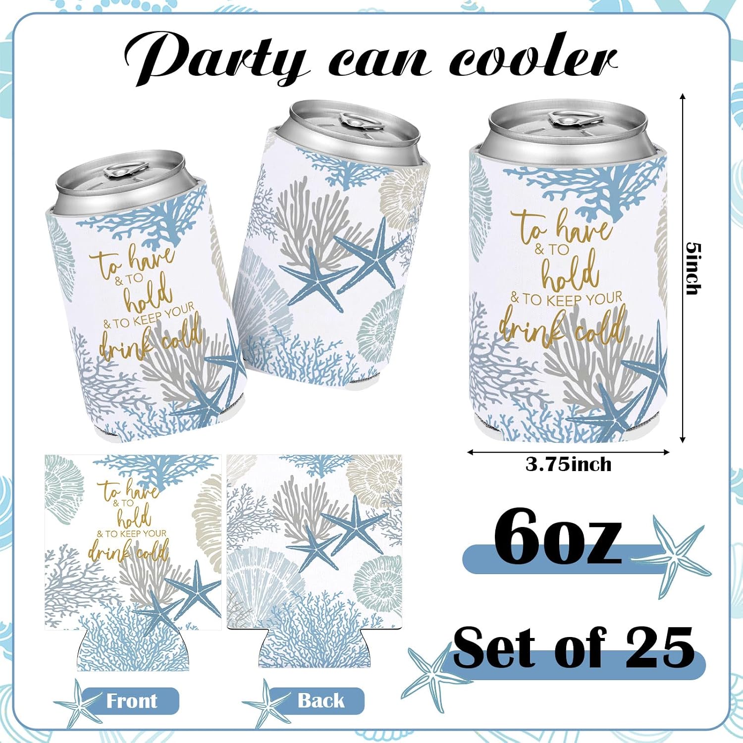 Hoteam 25 Sets Ocean Wedding Party Favors for Guests Blue Fans