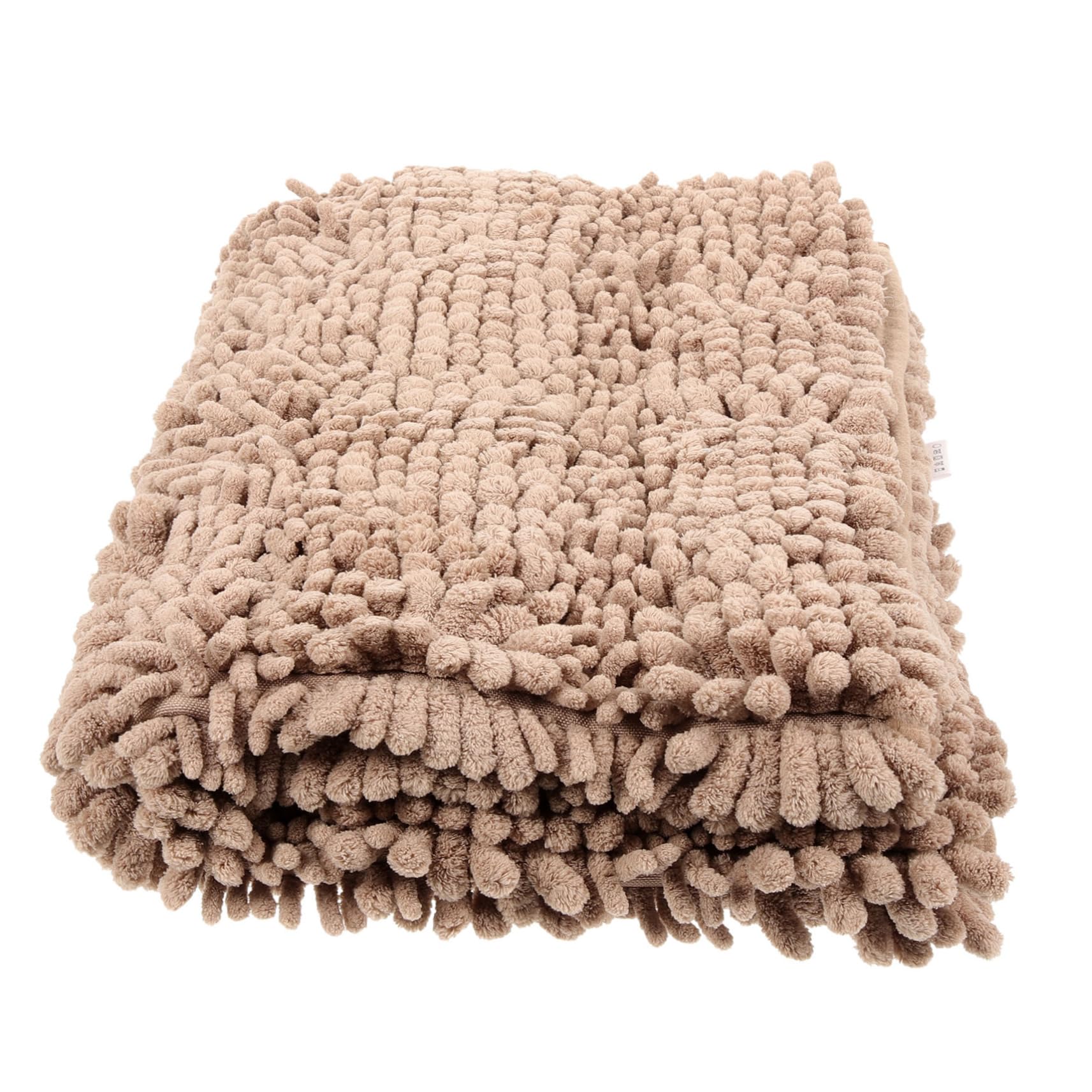 Tappeto Bagno in Ciniglia Extra Spesso Color Khaki | Assorbente, Lavabile in Lavatrice, Comfort Extra, Uso Interno per Pavimento