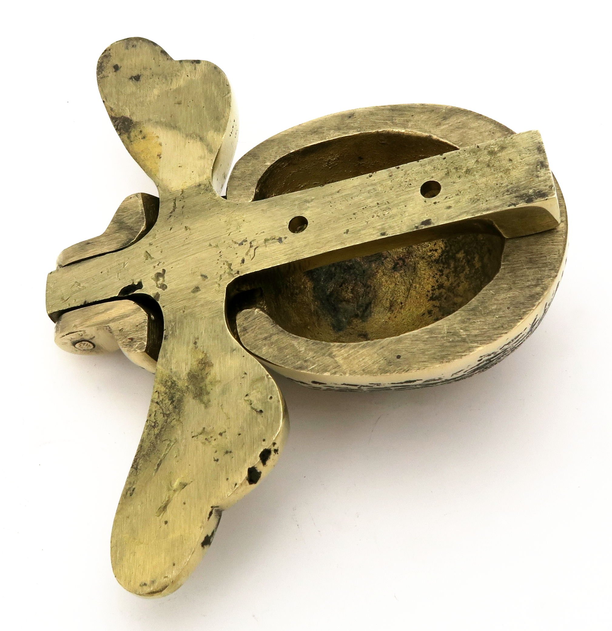 Heritage Casting Heurtoir de porte en laiton massif en forme de bourdon