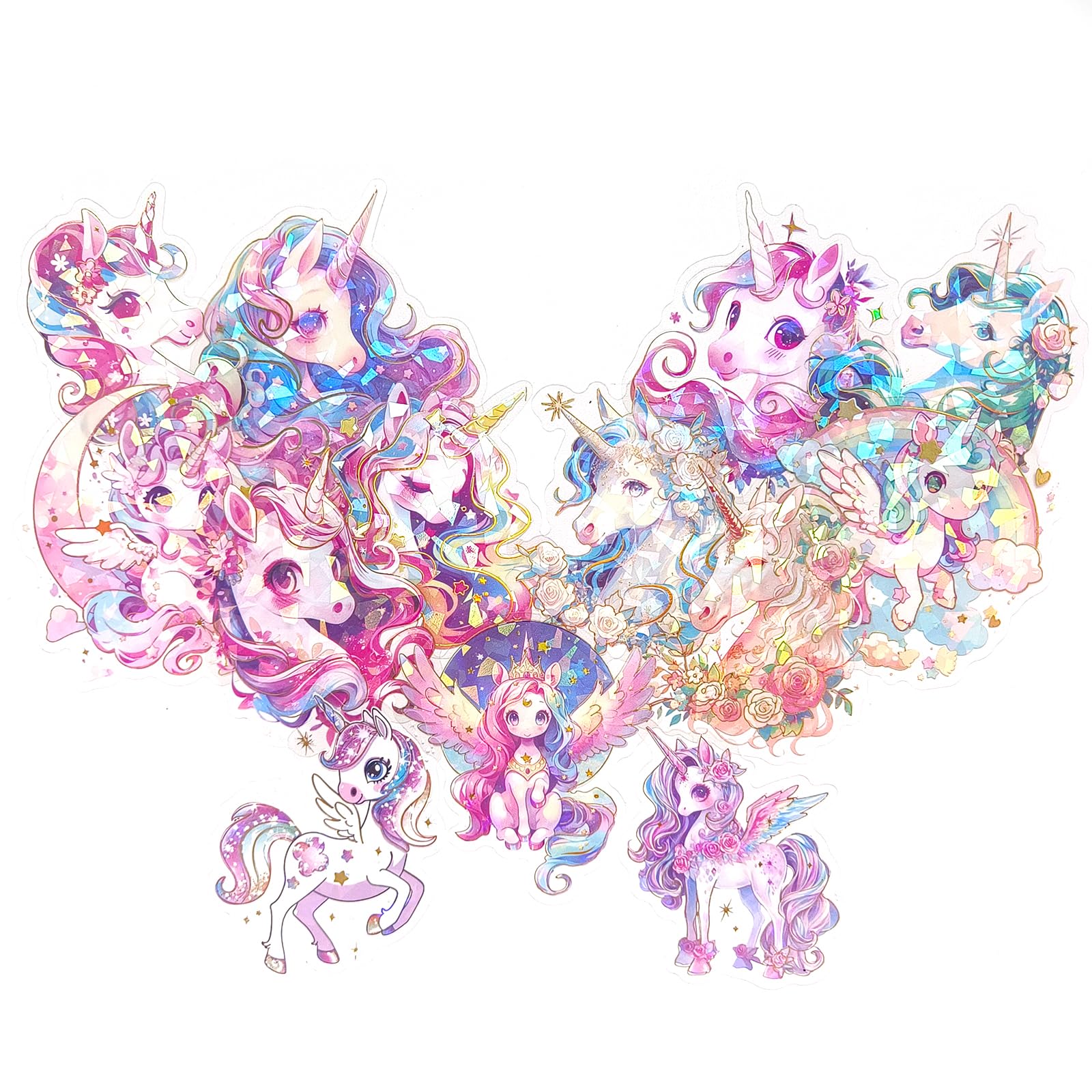 Autocollants licorne transparents pour scrapbooking et collage créatif