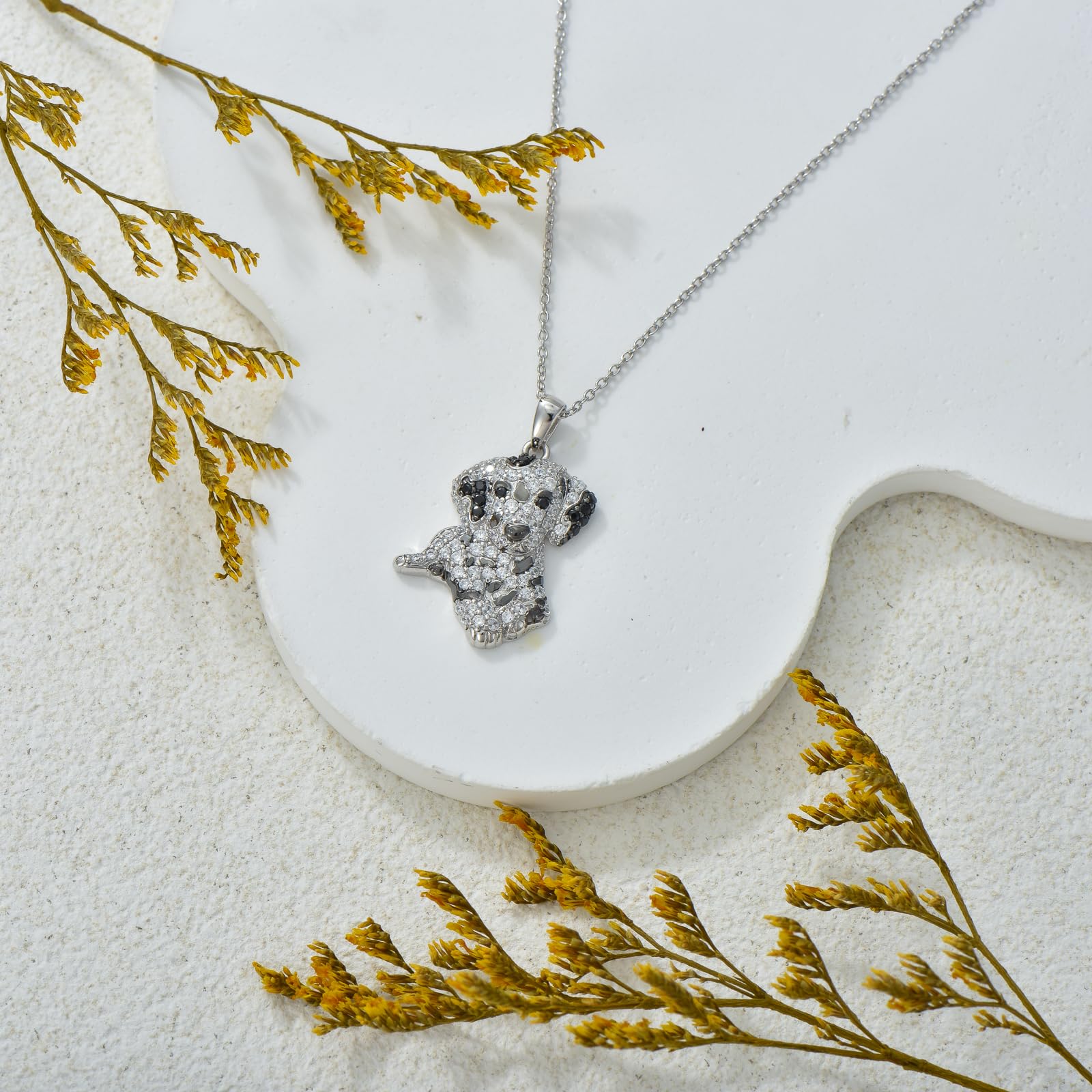 Dog Necklaces 24 Breeds of Dogs Necklaces S925 Sterling Silver Dog Pendant Dalmatian Dog Necklace for Women Girls gifts -UK - Image 2