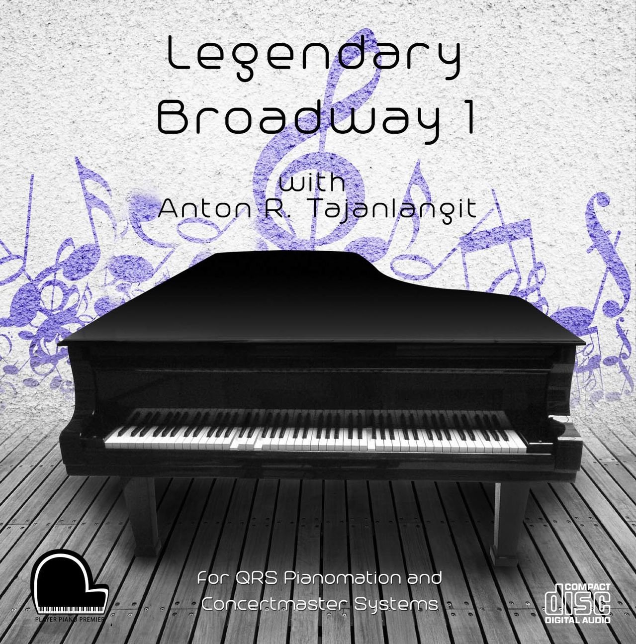 Legendary Broadway 1 - QRS Pianomation and Baldwin Concertmaster Compatible Player Piano MP3's on USB Flash Drive