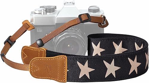 Miniatura 72 de Padwa Lifestyle Correa de cámara a rayas, de 1.5 pulgadas, suave tejido de cuerda de algodón, correa de hombro para fotógrafos y todas las cámaras