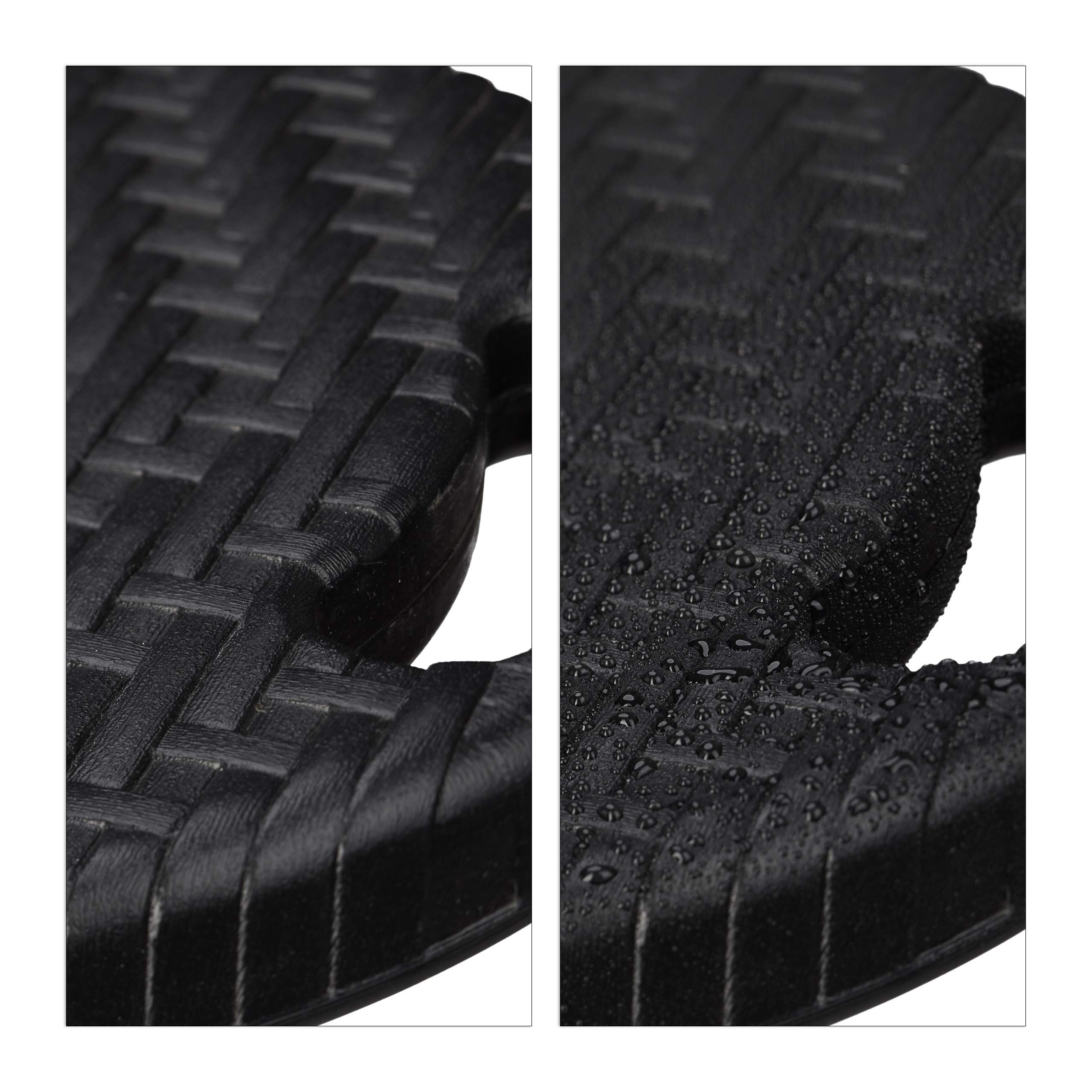 Relaxdays Sgabello Pieghevole, 80 cm, Sedia Alta senza Schienale da Bistrò, Plastica Resistente alle Intemperie, Nero