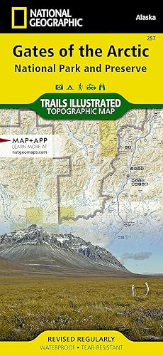 Gates of the Arctic National Park and Preserve Map (National Geographic Trails Illustrated Map, 257)