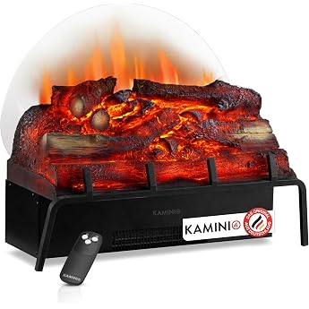 KAMINIO Noah Electric Fireplace Insert with Heater 3D Flame Effect Remote Control