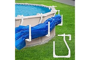 Pool Shark Pool Solar Cover Holder: Strong, Stable, Above-Ground Cover Hooks (4-Pack)
