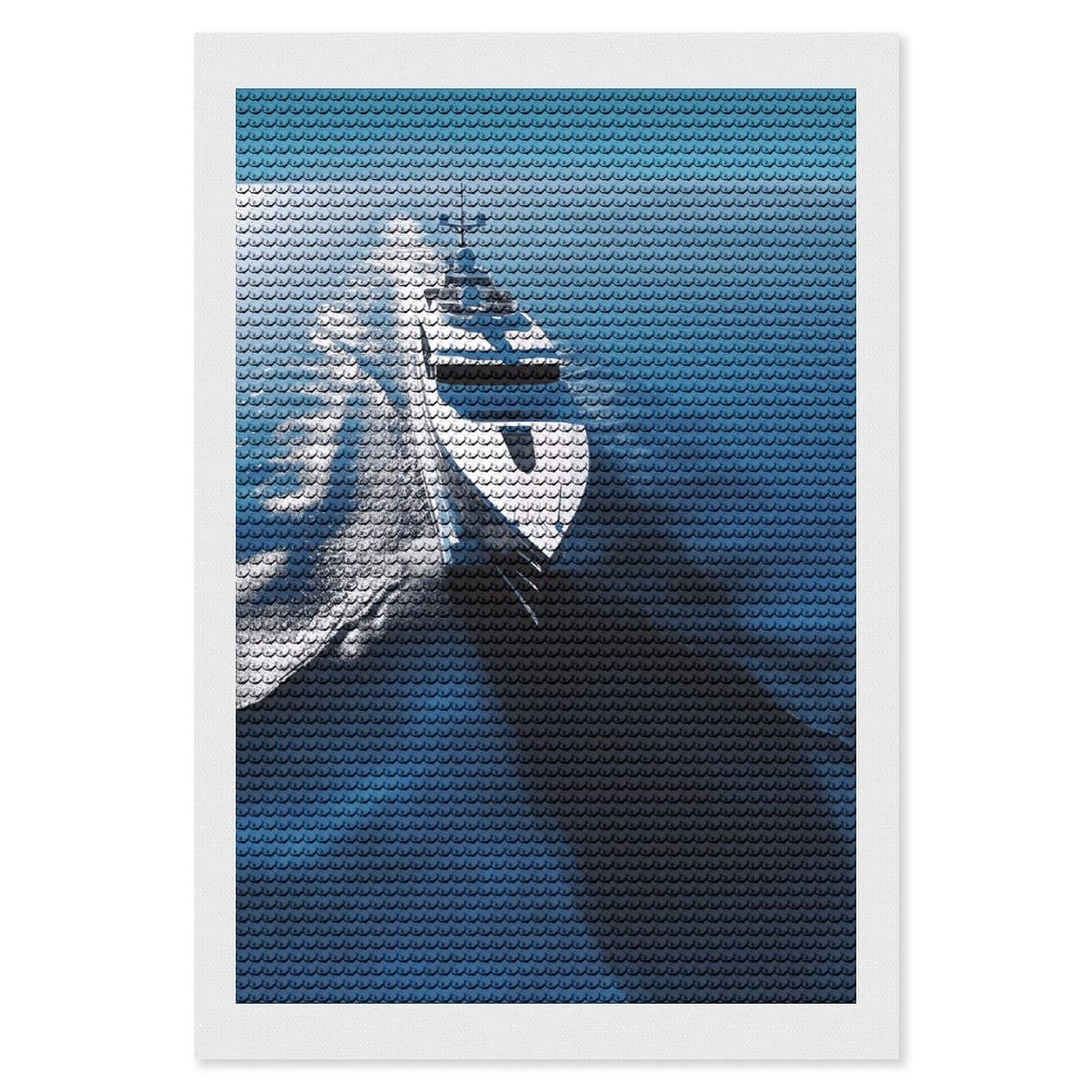 NONHAI Diamond Painting Kits for Adults - DIY Diamond Art Kits for Beginners - Full 5D Paint Drill Diamond Dots Paintings- Yacht ​ Sailboat Diamonds Pictures Gem Art and Craft Wall Decor 8"x12"