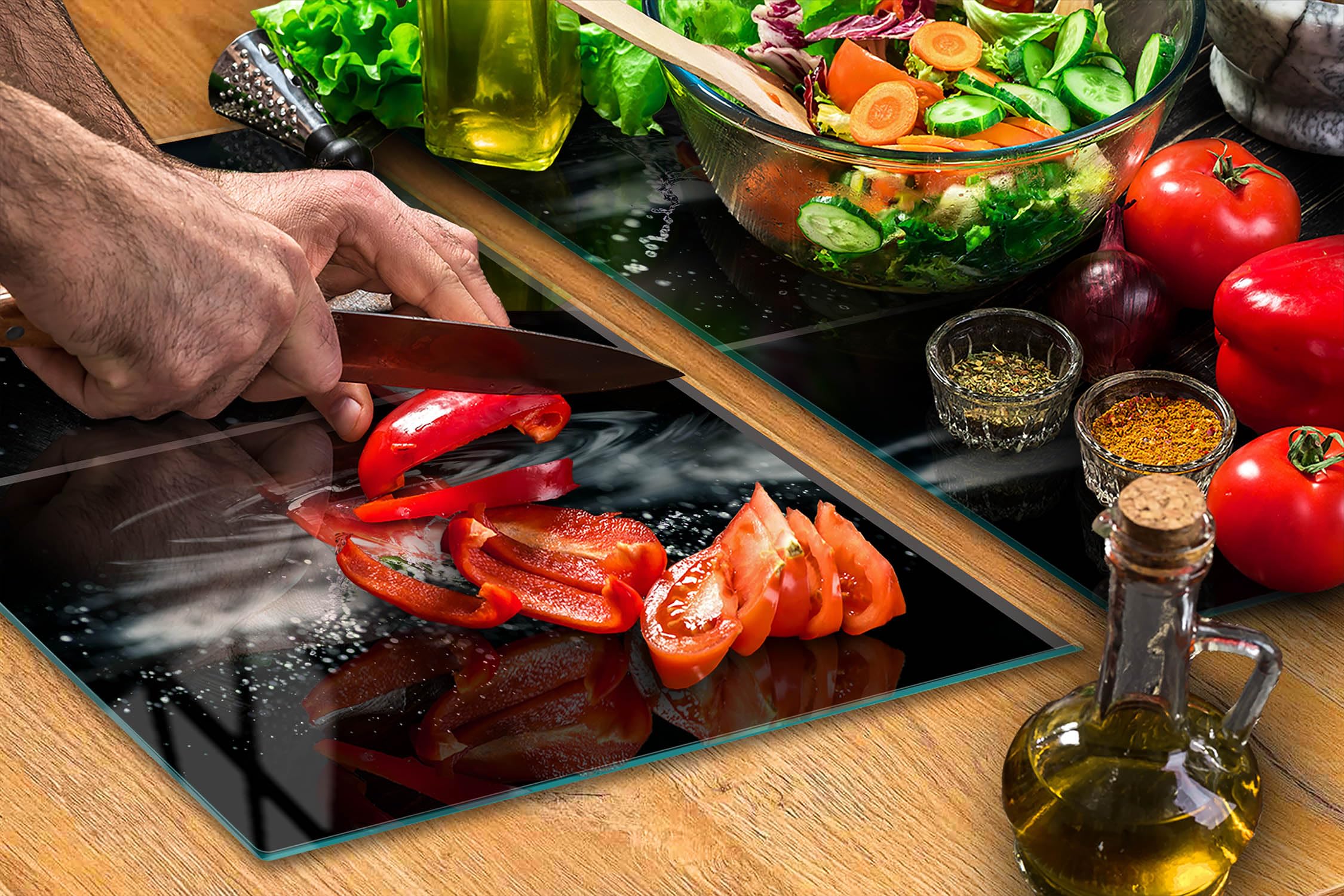 TMK ArtDeko Copri Piano Cottura Induzione 75 X 52 Cm Copertura Per Piano Cottura In Vetroceramica