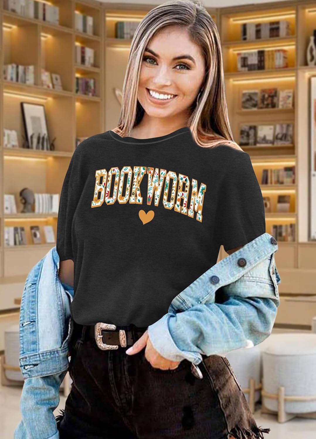Reading Shirts for Women: Book Worm Shirt Reading Teacher Shirt Funny Book Graphic Tee Tops Book Lover Gift - Image 4