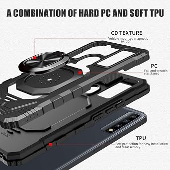 Ailiber for TCL 20 XE Magnetic Stand Case, Screen Protector-Black
