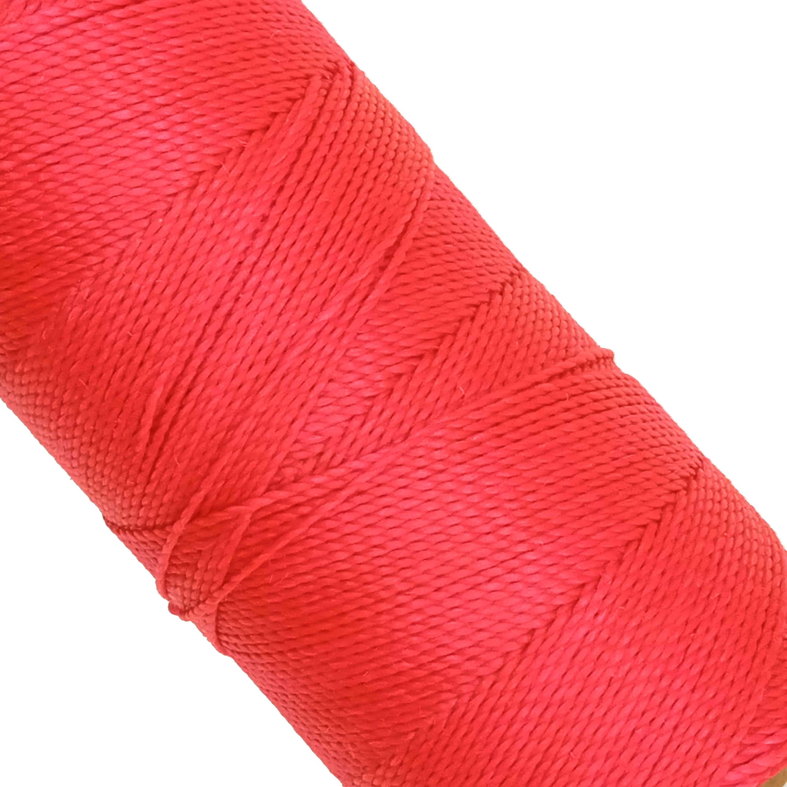 Linhasita Waxed Thread 100 g / 170 m Polyester 1 mm Thick Macrame, 30 Colours Phosphorous Pink