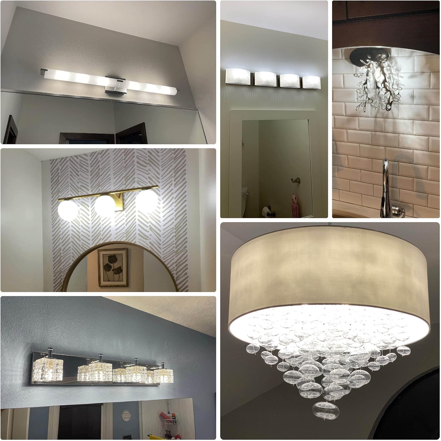 ALIDE E12 Kx-2000 60W C7 Dimmable Led Candelabra Bulbs Equivalent, 4000K Natural White T6 110V 120V Small Base E12 LED Bulbs 6W for Ceiling Fan Salt Lamp Chandelier Lighting,600lm,8Pack