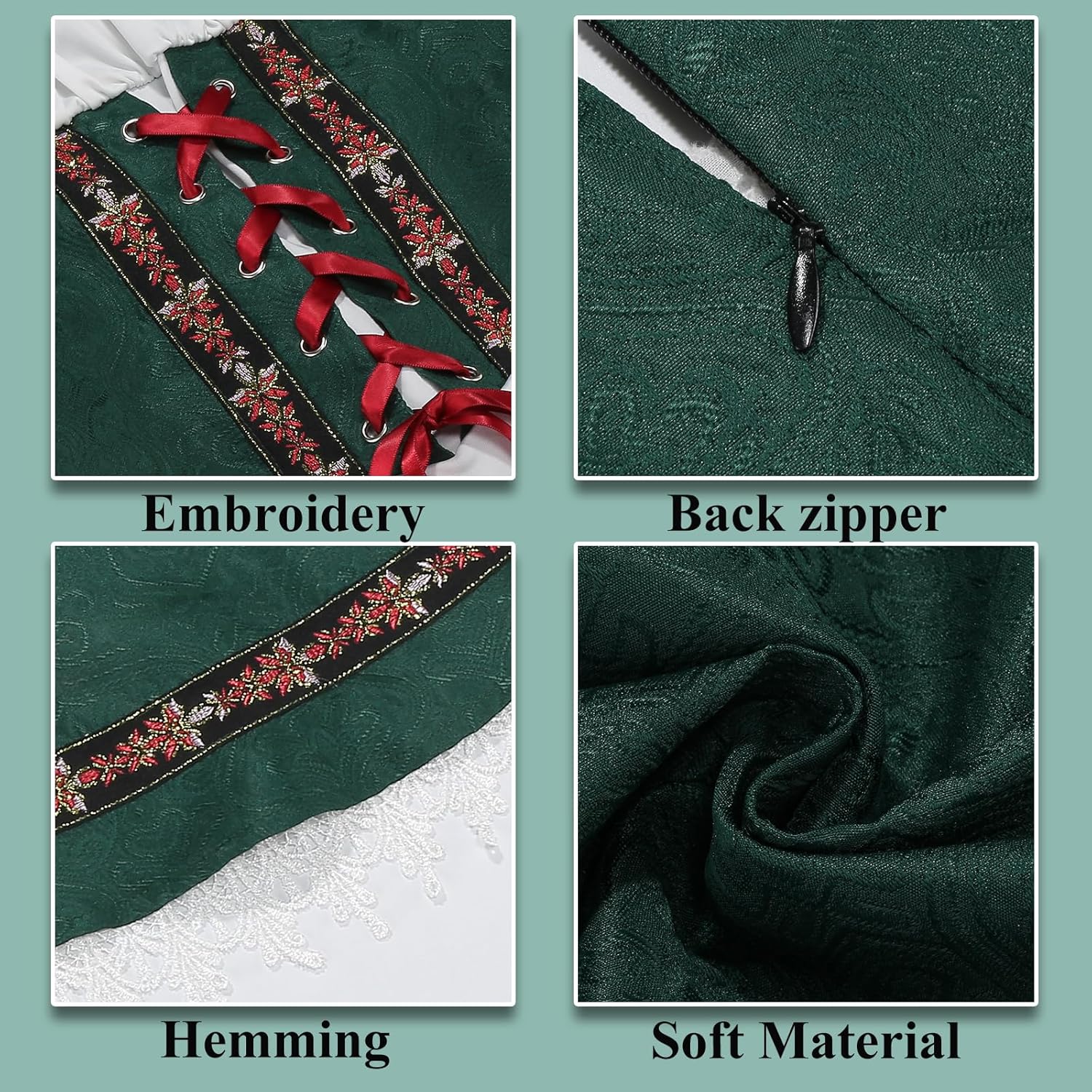 Oktoberfest outfits Dirndl Dress Costume for Women German Traditional Bavarian Carnival - Image 6