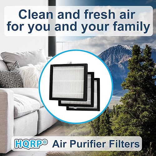 Miniatura 6 de HQRP Paquete de 3 filtros HEPA compatibles con Afloia (AQ8Q8)  HonatiHysure Q7  Tenergy Sorbi 2 en 1 purificador de aire