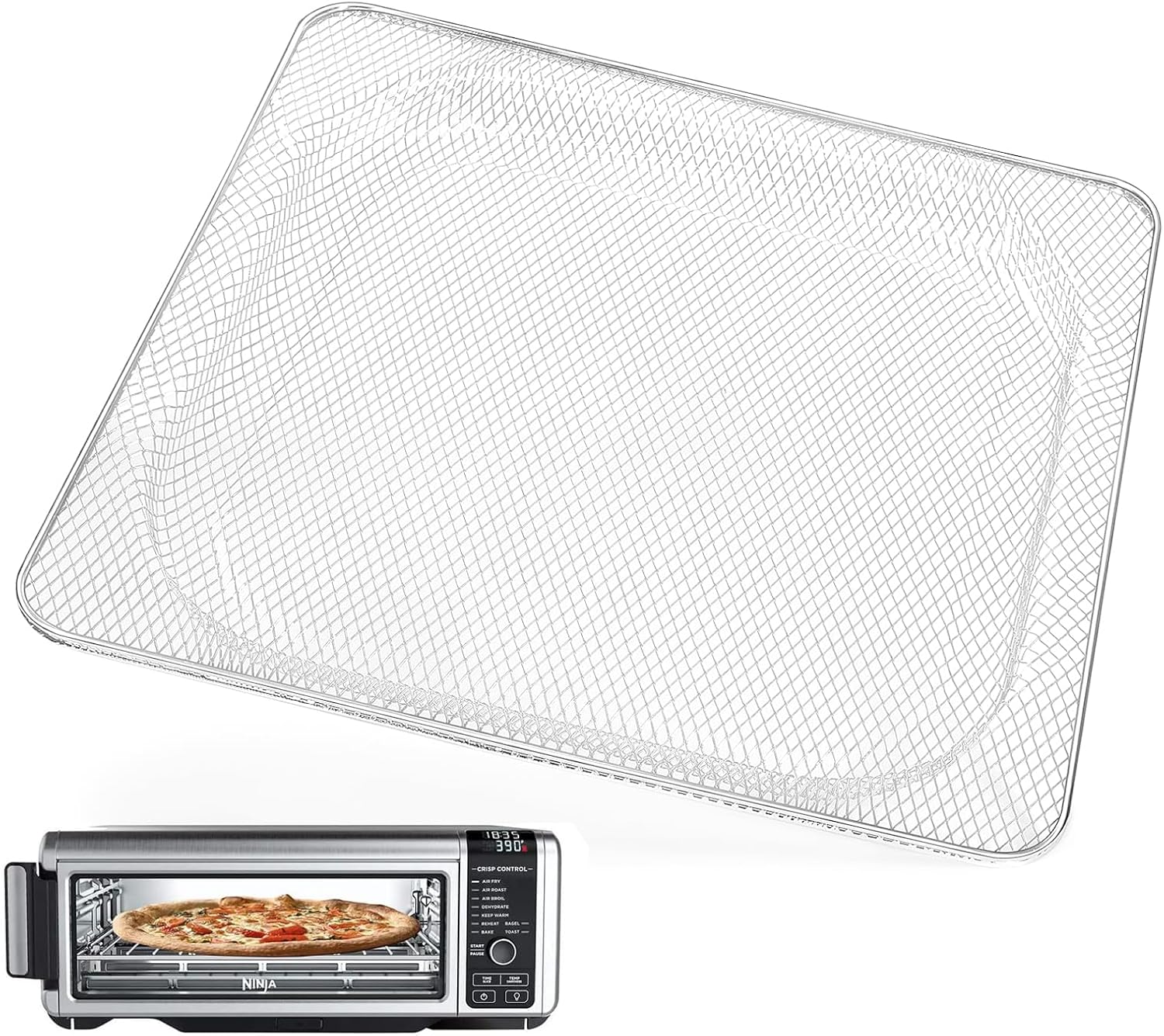 Air Fryer Replacement Basket for Ninja Foodi Air Fry Oven Air Fryer Basket for Ninja Foodi Air Fryer Accessories,Stainless Steel Tray for Ninja Foodi SP100, SP101B1, SP101C(SP100)
