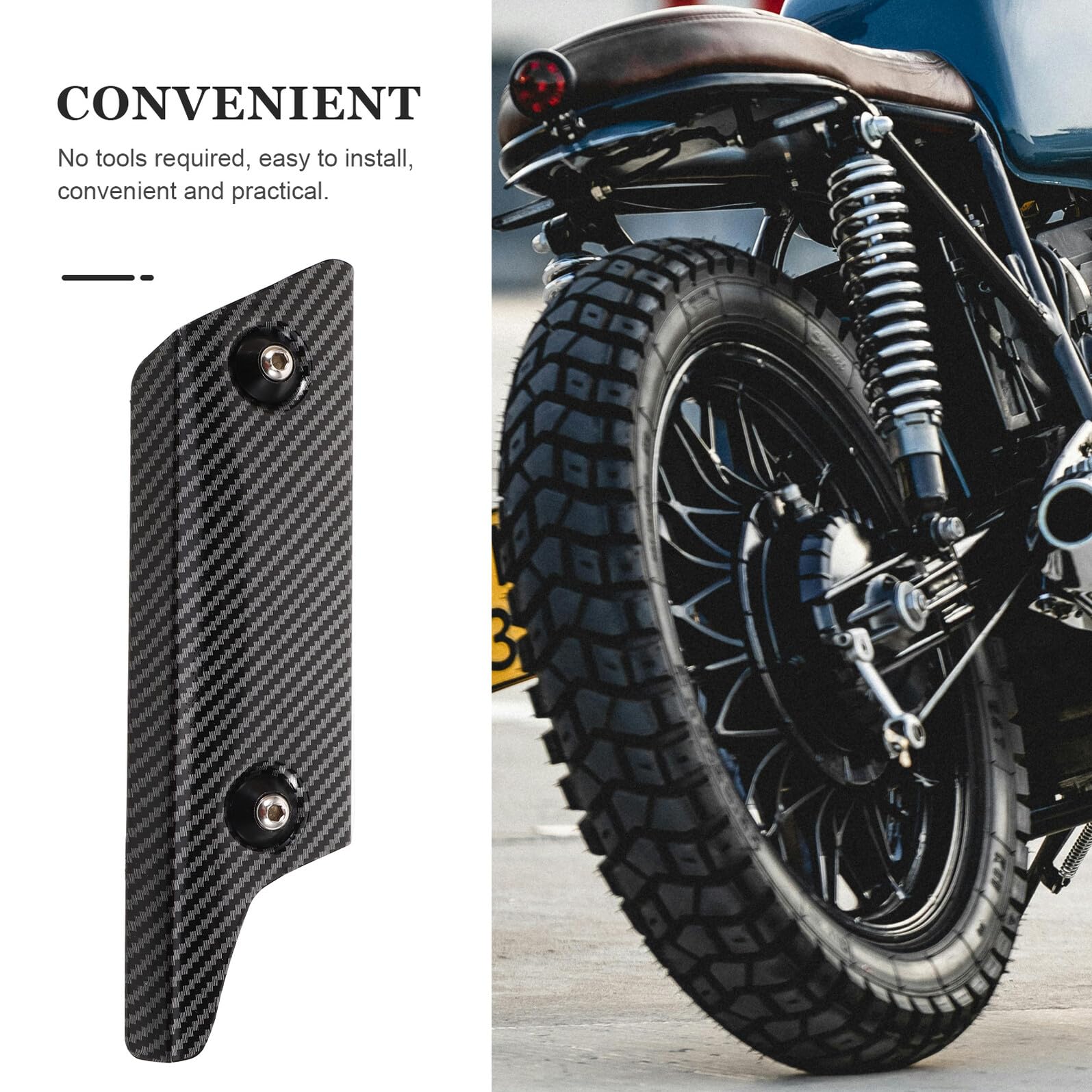 Protector Térmico para de Cubierta Resistente de Acero Inoxidable Aislamiento de Alta Temperatura Fácil Instalación Accesorio Seguro para Motos y Scooters