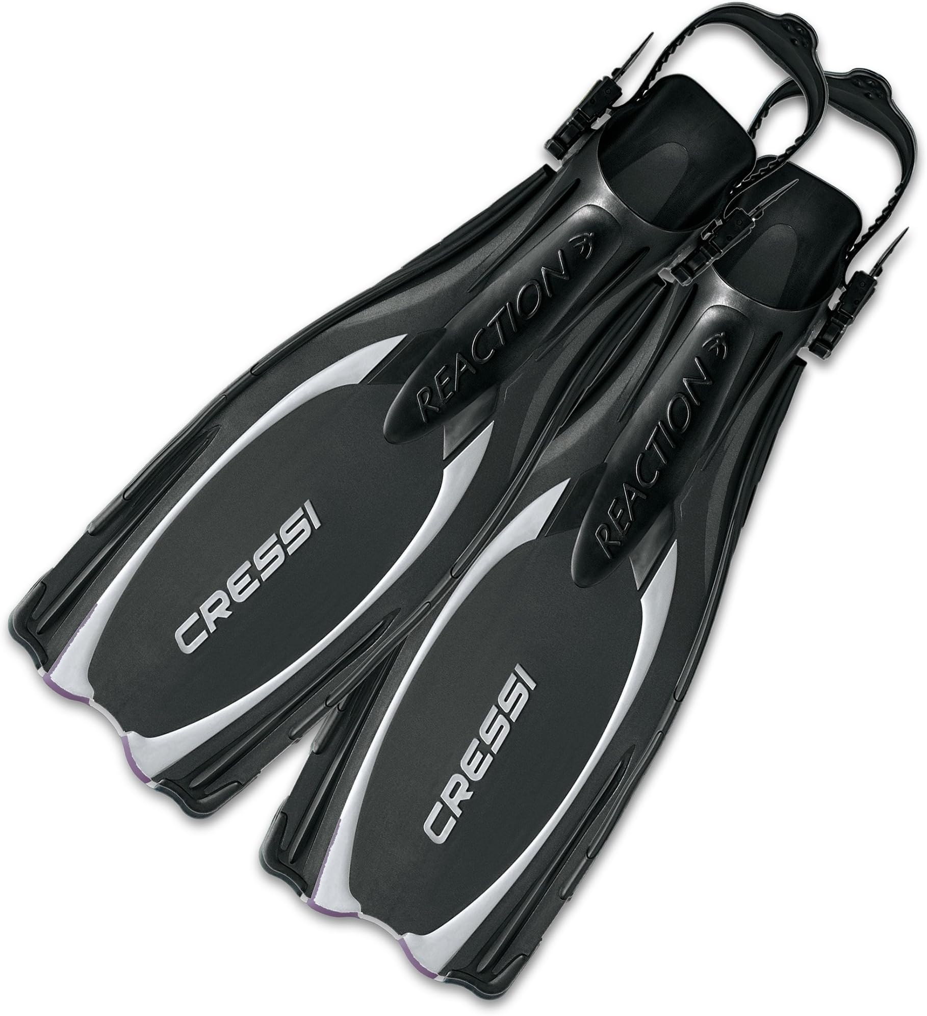 Cressi Reaction Open Heel Scuba Diving Fins | Suitable for all Experience Levels | Made In Italy | Quality since 1946