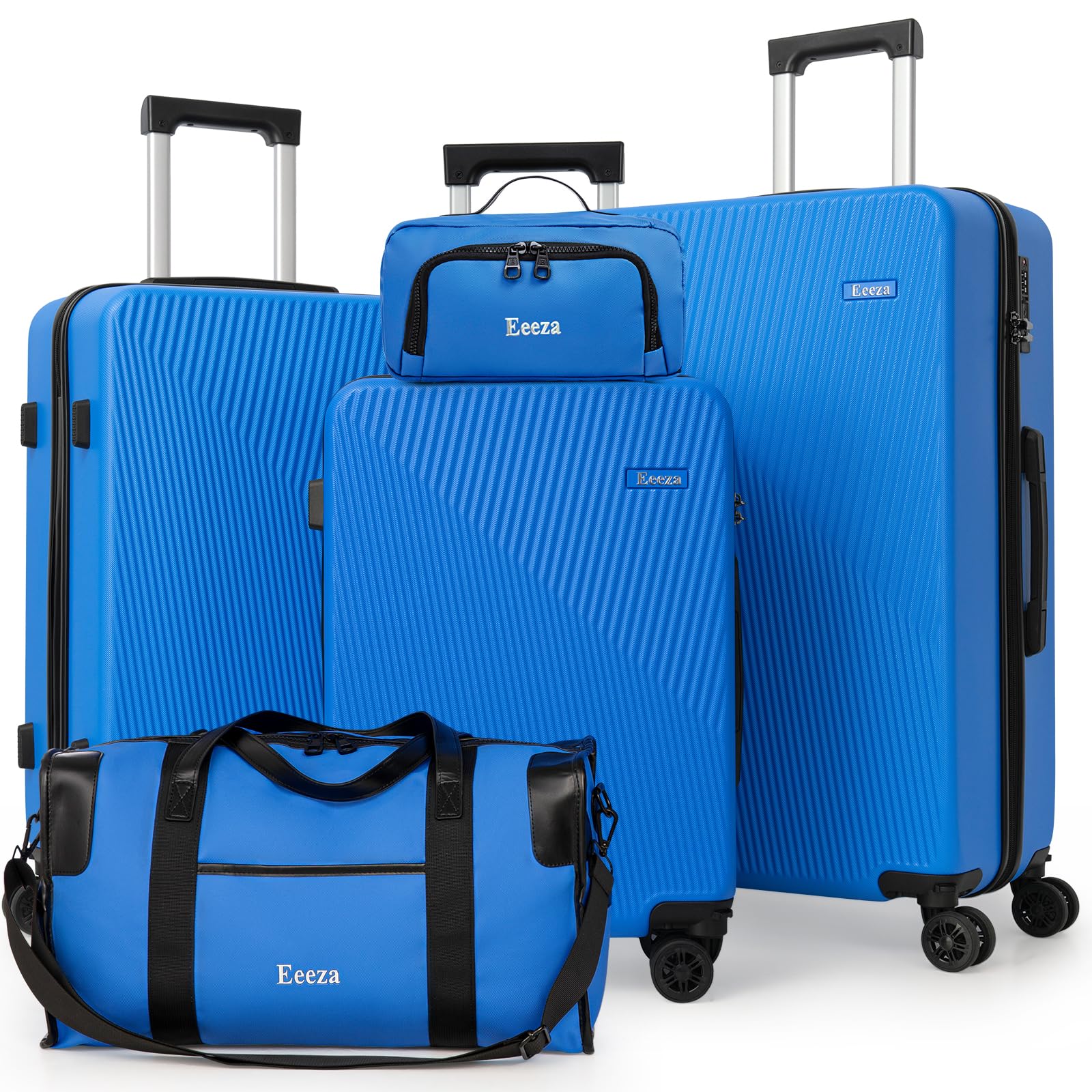 Eeeza 5 Piece Hardshell Luggage Set TSA Lock Spinner Wheels IceBlue