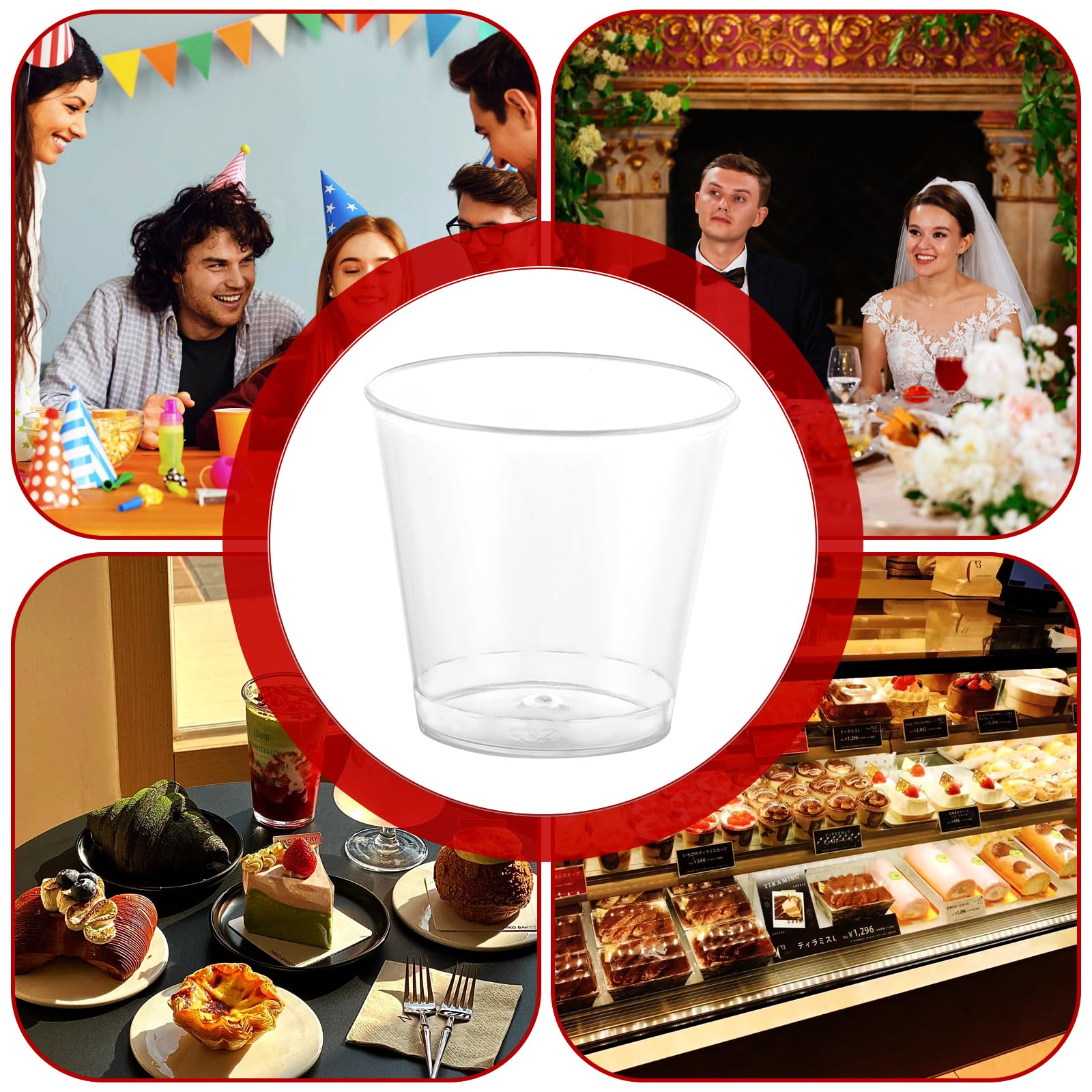 Lot de 500 Verres à Shot en Plastique, 3 cl/30 ml Gobelet Reutilisable, Verres à Liqueur, Transparent Verre en Plastique, Pour dégustations, fêtes