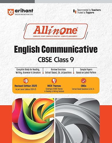 All In One English Communicative CBSE Class 9th Based On Latest NCERT For CBSE Exams 2025 | Mind map in each chapter | Clear &amp; Concise Theory | Intext &amp; Chapter Exercises | Sample Question Papers