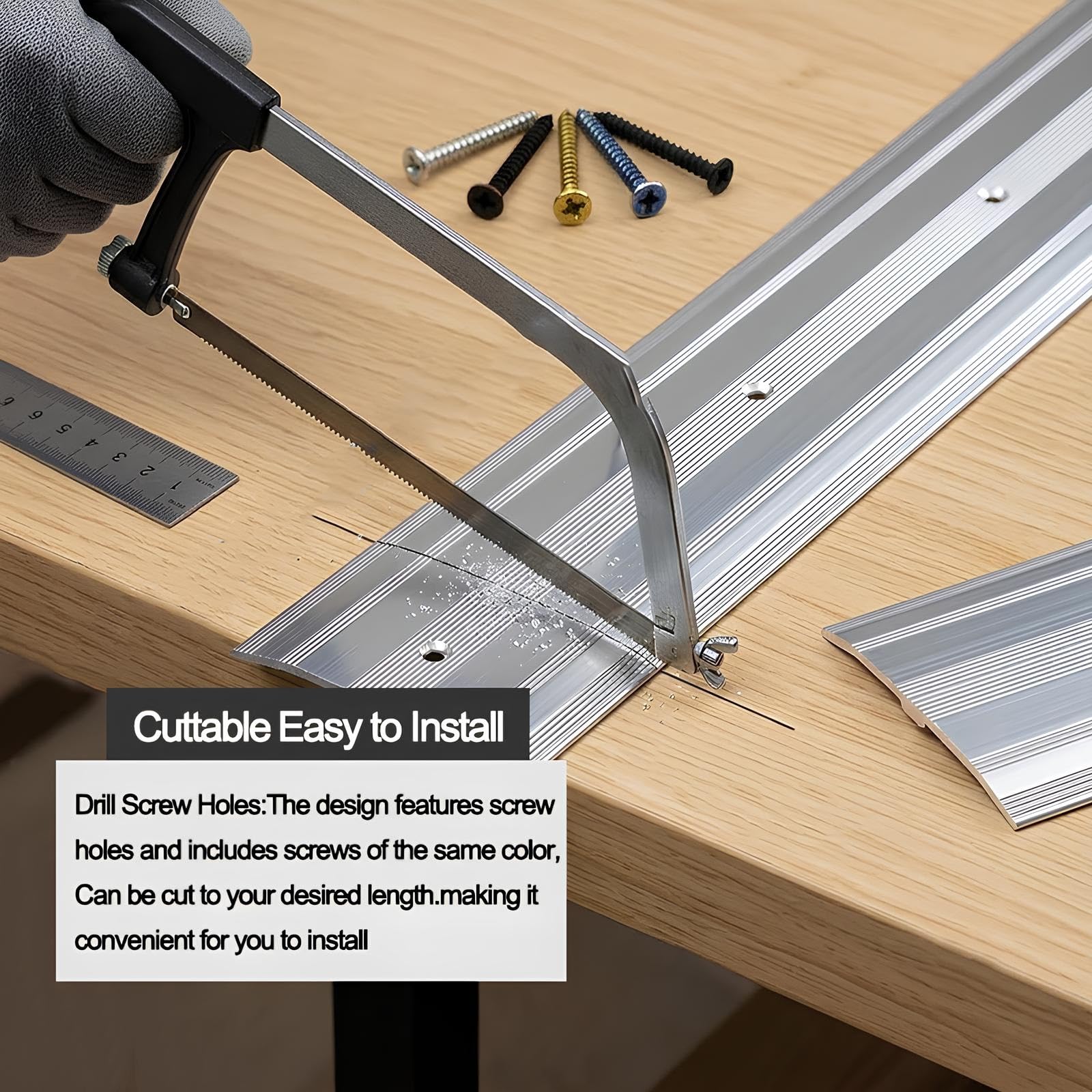 Perfil De Transición AluminioTira De Umbral Para Suelos De Madera, Cerámica
