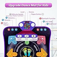 Vista 3 de Juguetes de alfombrilla de baile para niñas y niños de 3 a 12 años, alfombrillas de baile con 8 botones iluminados y Bluetooth inalámbrico, juguete