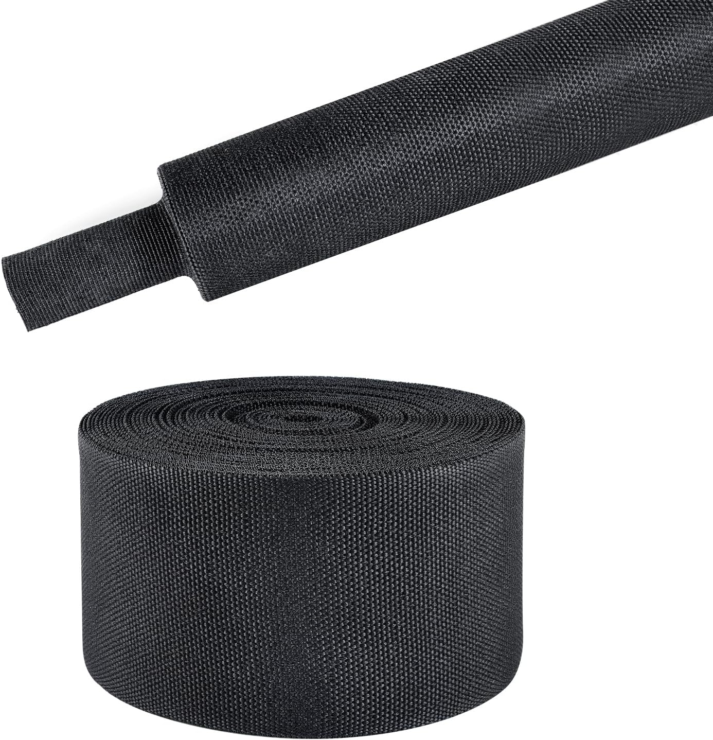 2 in 1 Heat Shrink Braided Sleeving Fabric Tubing-Ideal fit Irregular Shape Hose/Cable/Wire (2"(50mm), 14FT)