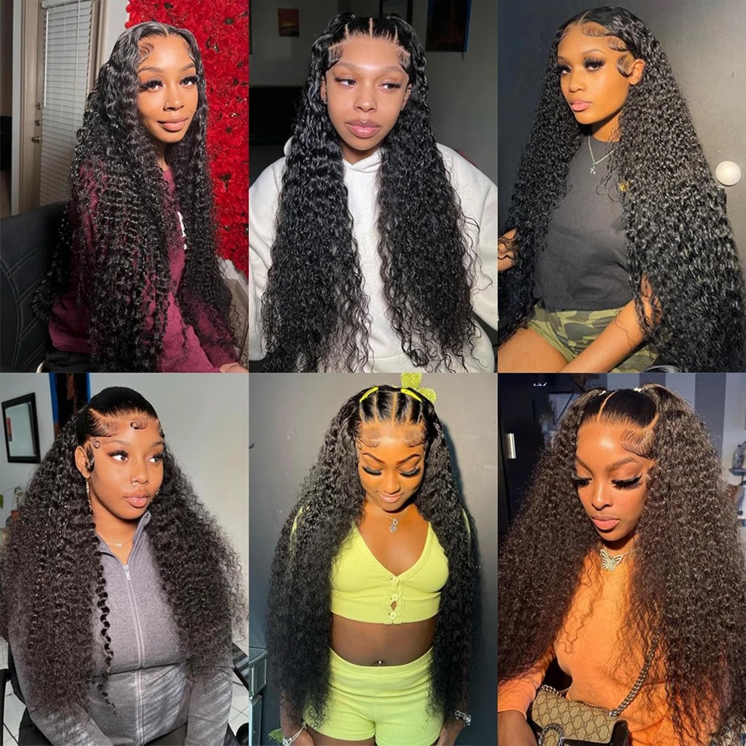 Curly Wave Bundles Human Hair 16 18 20 Inches Black Human Hair Bundles Color #1B 3 Bundles Human Hair Extension 150G Total
