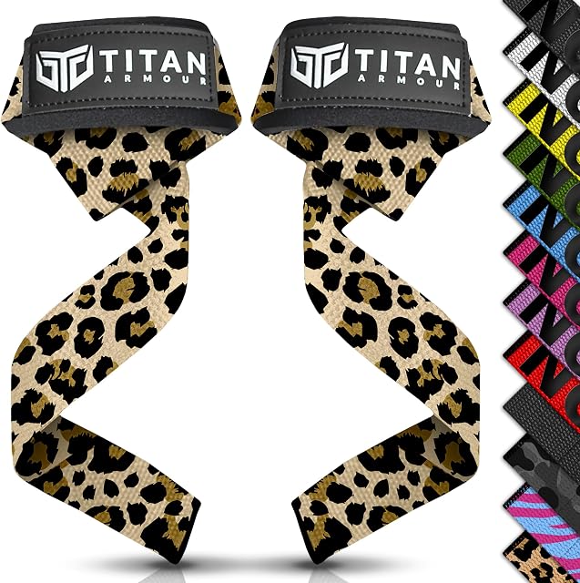 Titan Armour® Weight Lifting Straps | Extra-Long Neoprene Padded Heavy-Duty Weightlifting Straps | Deadlifts |