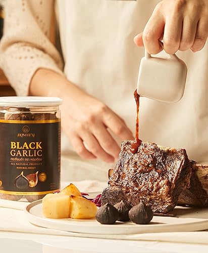 Vista 4 de Homtiem Ajo Negro 3.53 oz (100 g.), Ajo Negro Entero Fermentado durante 90 Días, Super Alimentos, Sin Transgénicos, Sin Aditivos, Listo para Comer