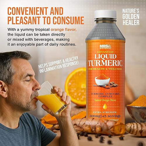 Miniatura 7 de Suplemento vegetariano líquido de curcumina de cúrcuma de 1100 mg con jengibre de pimienta negra BioPerine y vitamina C, D3, E y riboflavina extra