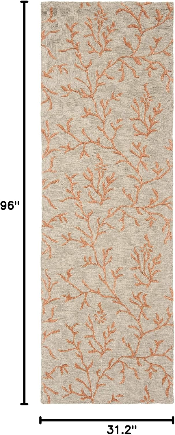 SAFAVIEH Soho Collection Runner Rug - 2'6" x 8', Green & Gold, Handmade Wool, Ideal for High Traffic Areas in Living Room, Bedroom (SOH214A)