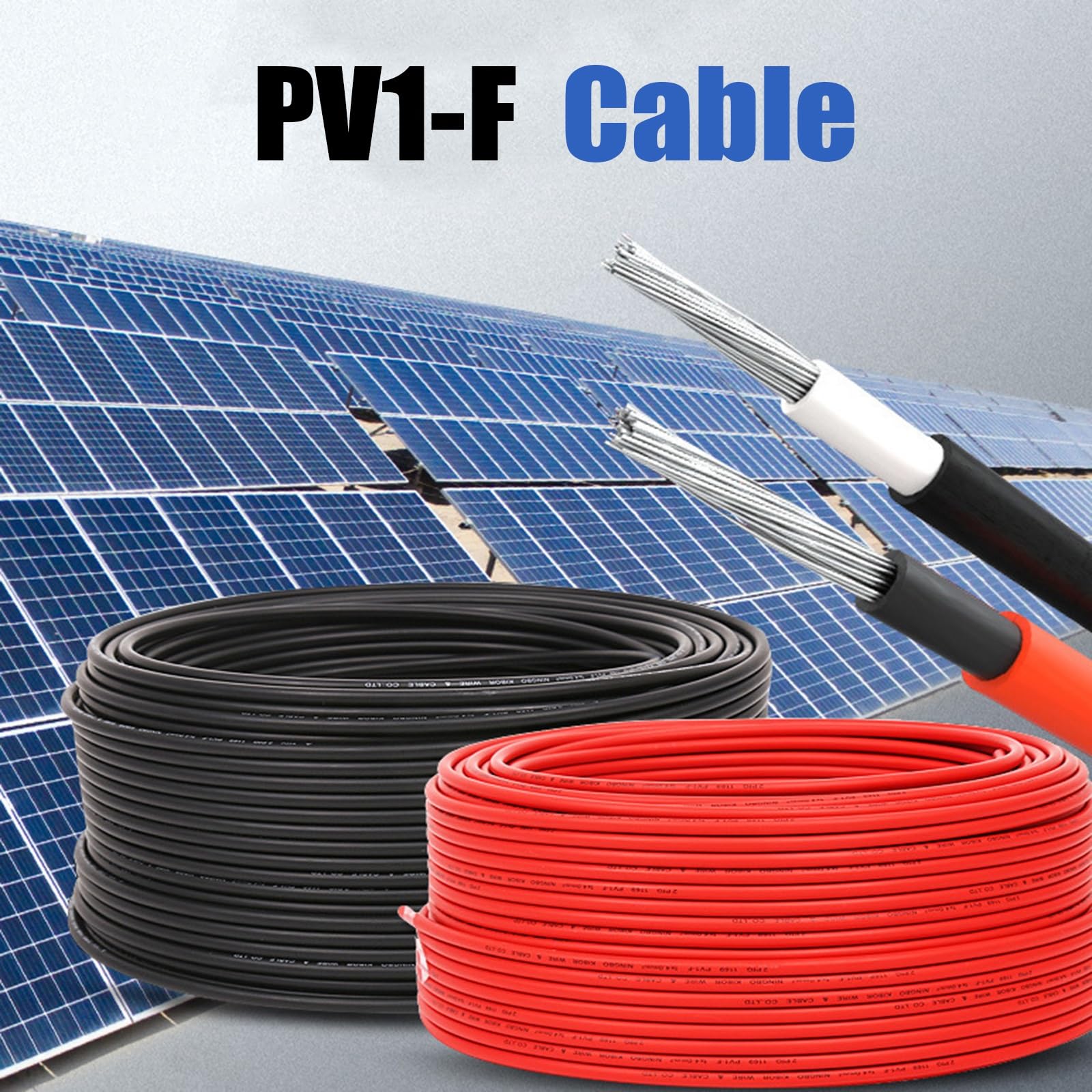 Câble D'extension For Panneaux Solaires, 97 M (bobine Complète), 10 AWG (6 Mm²), Cuivre Étamé, Systèmes Photovoltaïques, Automobiles, Camping-cars Et Bateaux(2.5mm²)