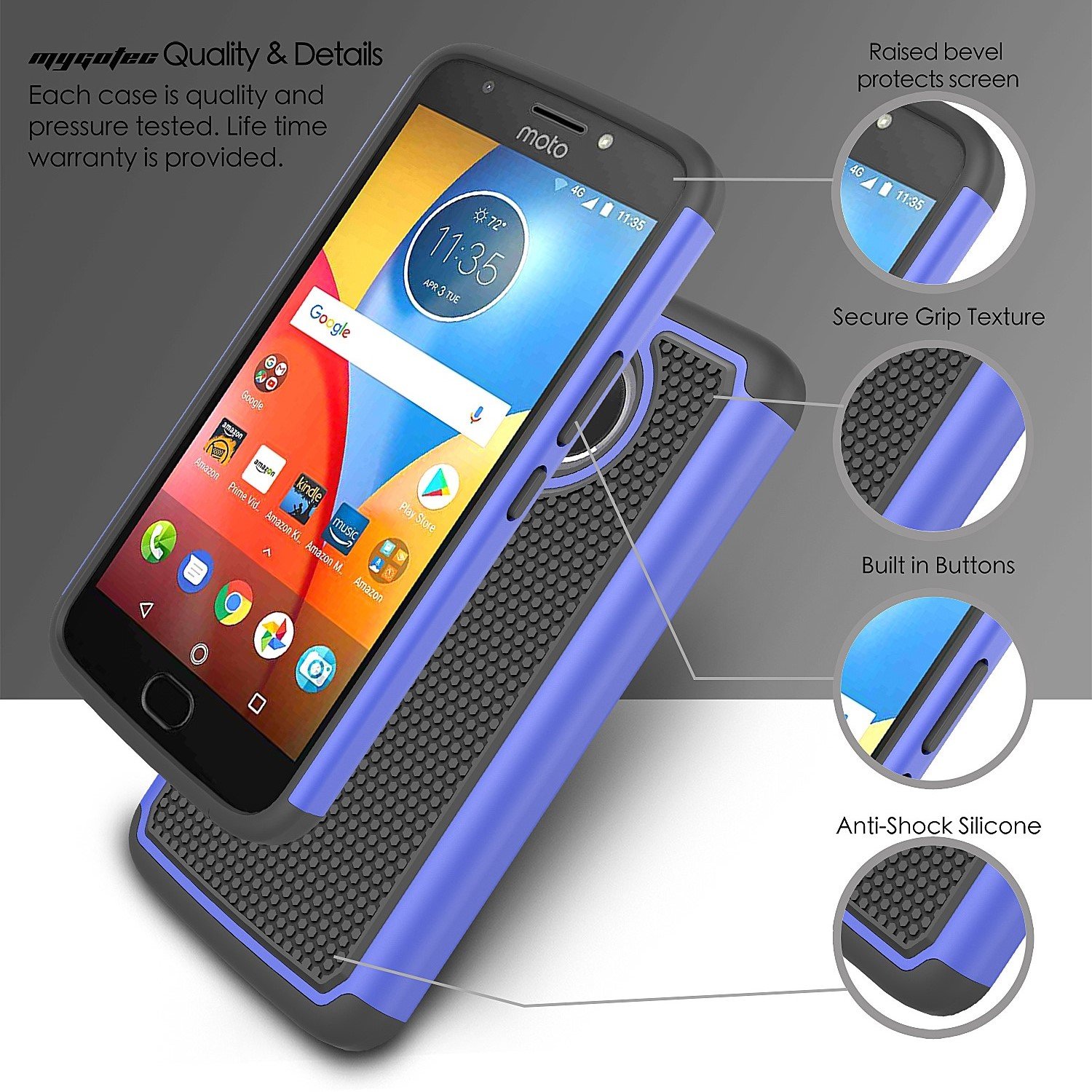 Para Moto G4 Plus Funda De Silicona A Prueba De Golpes + Funda De Silicona A Prueba De Golpes Funda De Pl Stico Duro