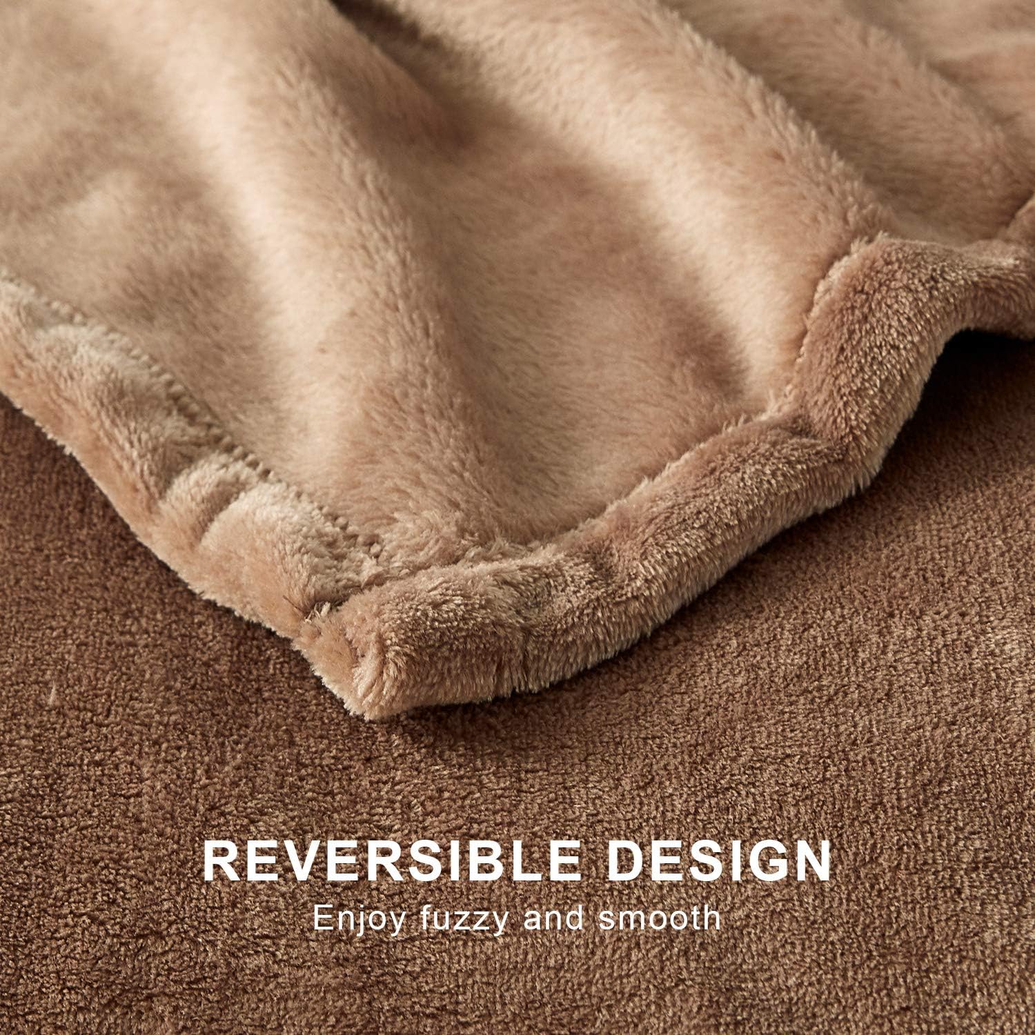 Hansleep Fleece King Size Blanket for Bed Camel, Super Soft Flannel Fuzzy King Size Plush Cozy Blanket for All Seasons, Camel, King 90x108 Inches - Image 7