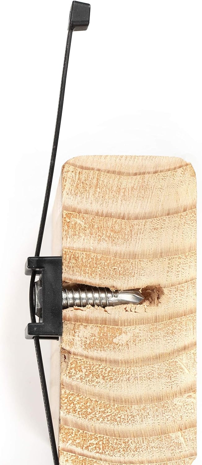 THE CIMPLE CO Saddle-Type Zip Tie Mounts - Mounting Blocks for Cable, Cord, and Wire Organization - Cable Tie Mounting Bases - Saddle-Shaped Anchors for Securing Bundles of Wires - 100 Pack, Black