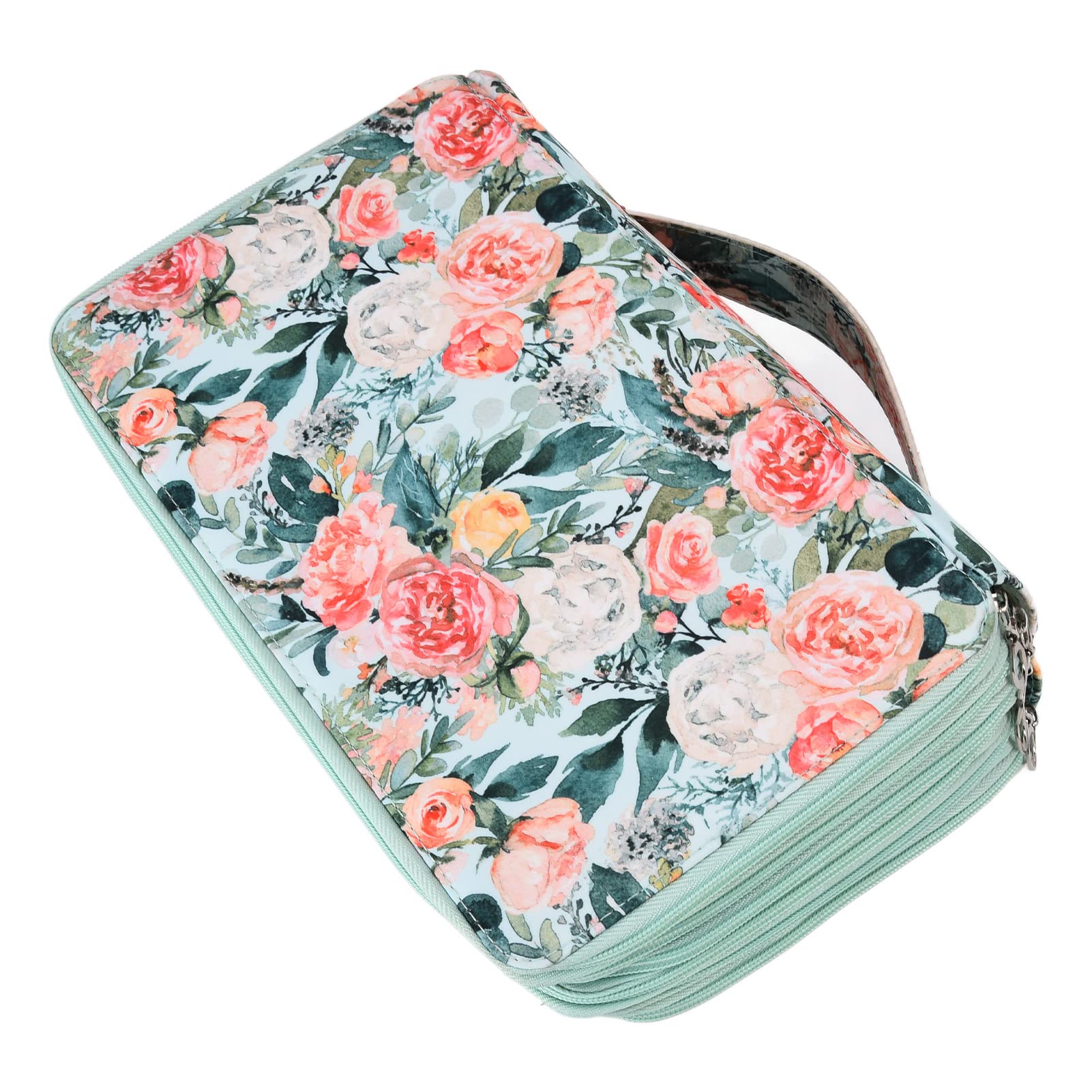 Astuccio per Matite da 120 Scomparti di Grande capacità, di Squisita Fattura, per Astuccio Portatile Rosa per la Scuola (rosa verde)