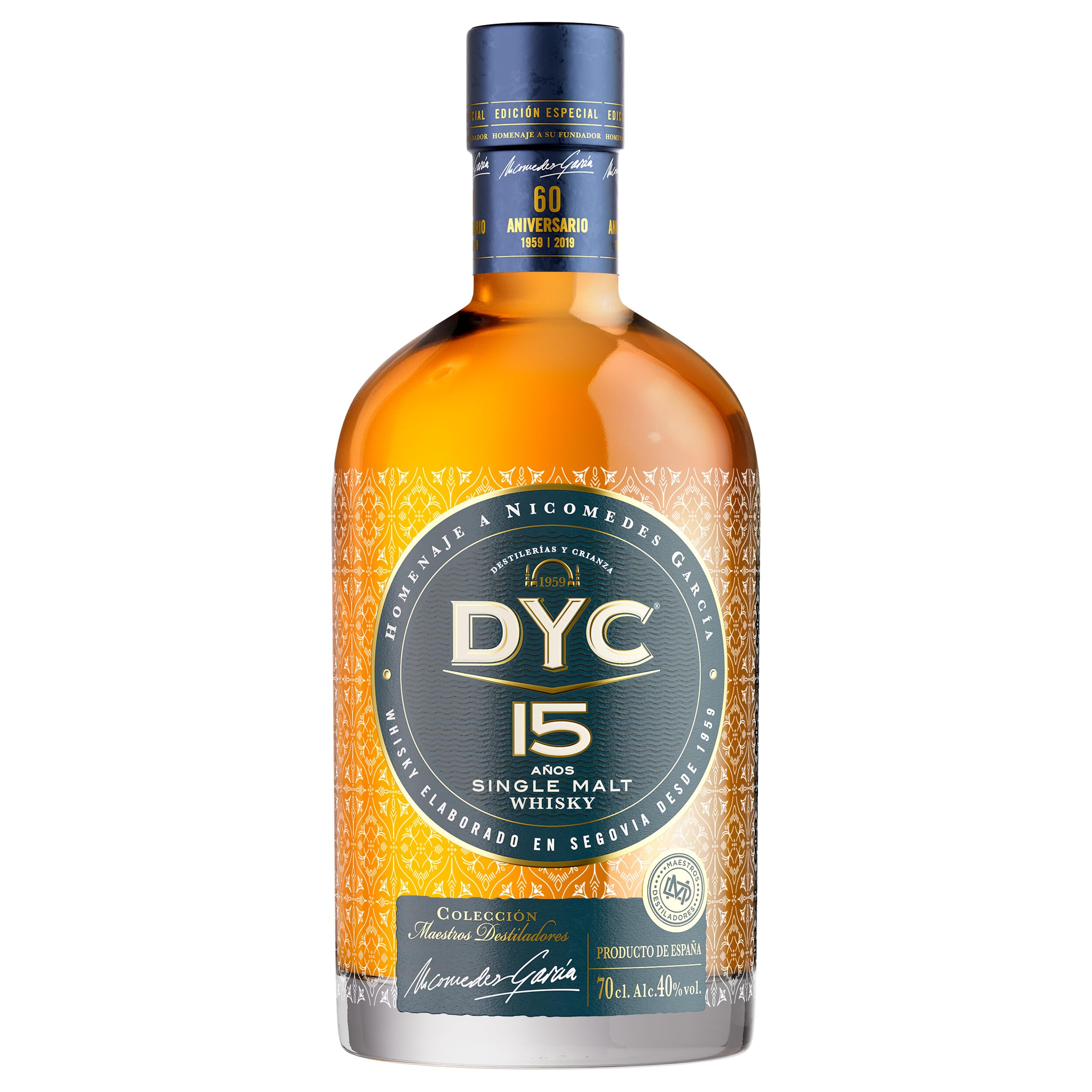 DYC 15 Años Whisky Single Malt Colección Maestros Destiladores 70cl
