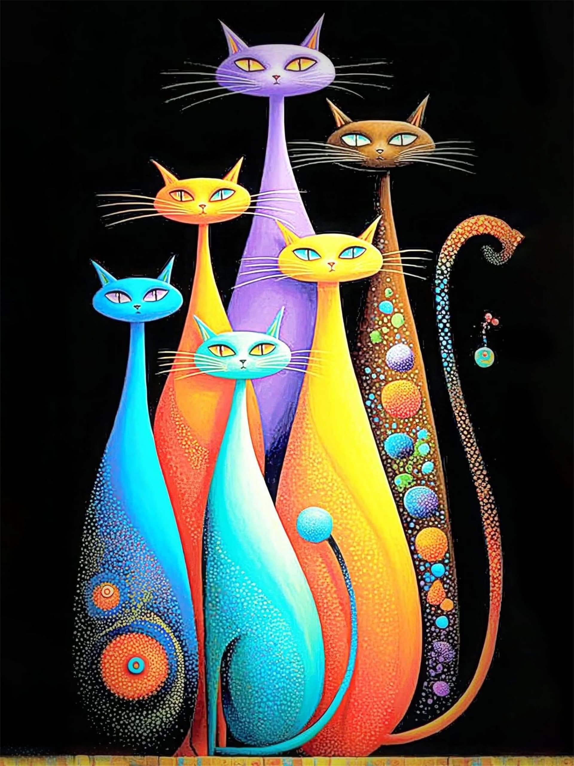 Zhosoho Cat2 Diy Cat Paint By Number For Adults,Animal Painting Kits For Adult,Color By Numbers,Paint By Number Canvas Crafts Watercolor For Beginner Room Decor (Cat2)